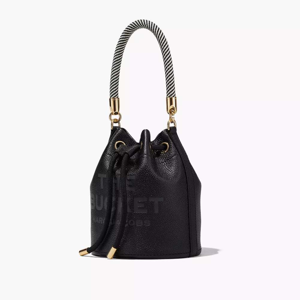 СУМКА -МЕШОК MARC JACOBS THE LEATHER BUCKET BAG BLACK