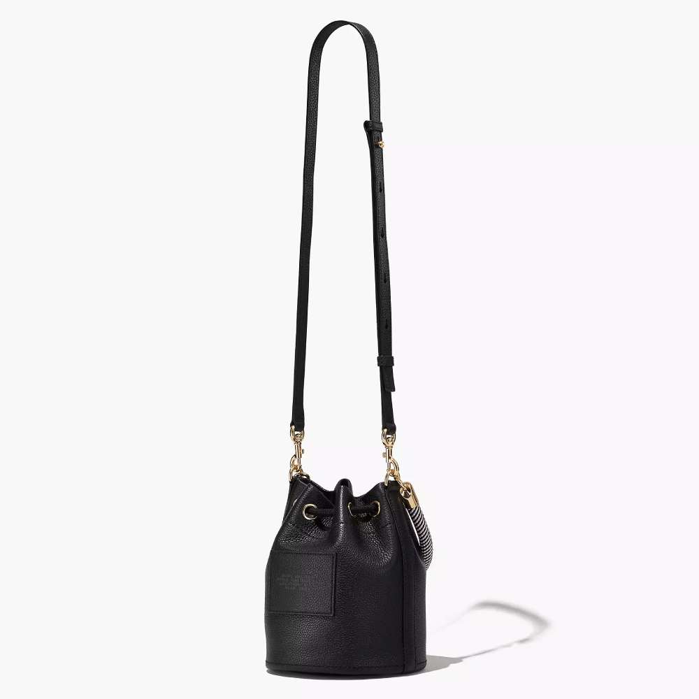 СУМКА -МЕШОК MARC JACOBS THE LEATHER BUCKET BAG BLACK