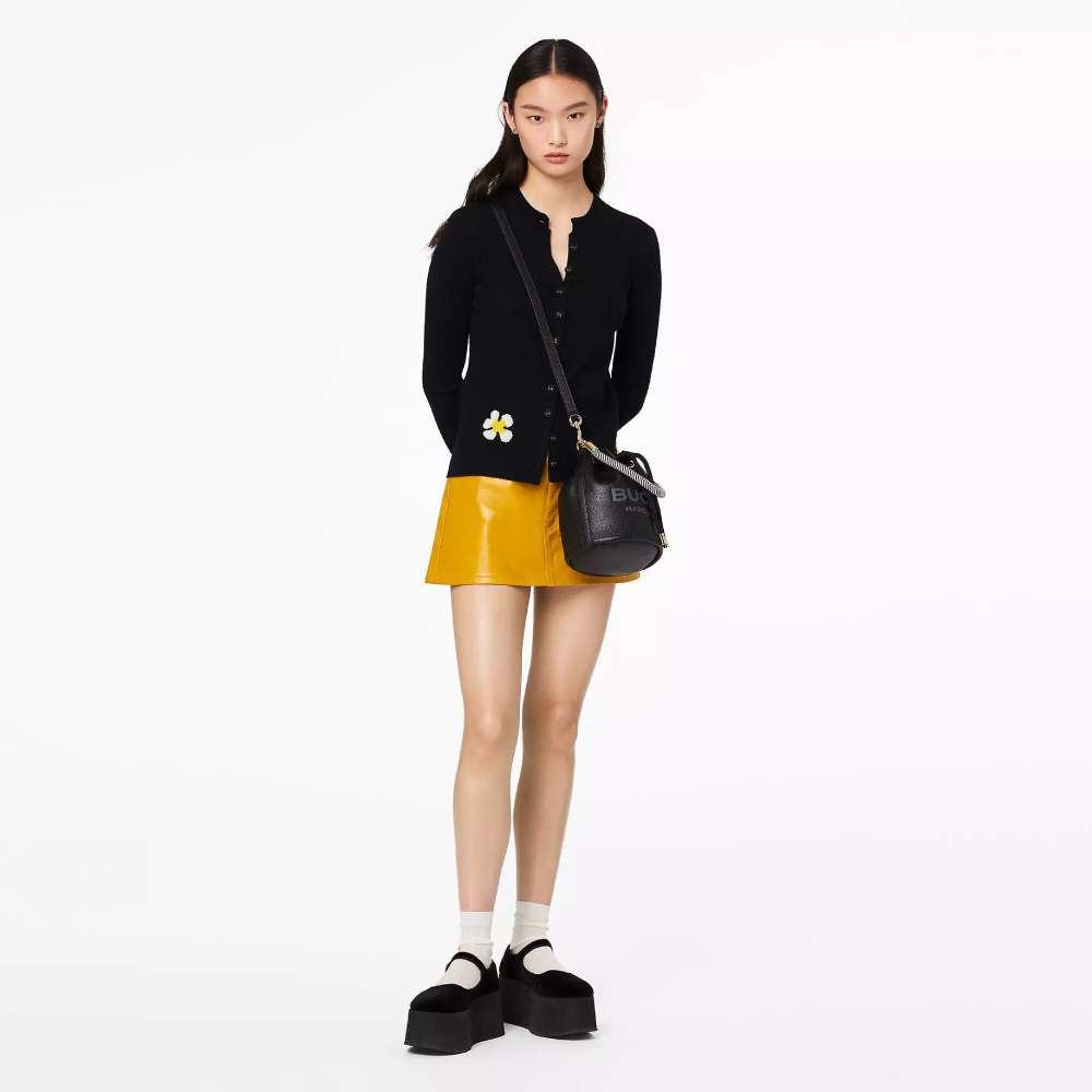 СУМКА -МЕШОК MARC JACOBS THE LEATHER BUCKET BAG BLACK