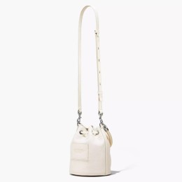 СУМКА -МЕШОК MARC JACOBS THE LEATHER MINI BUCKET BAG COTTON SILVER