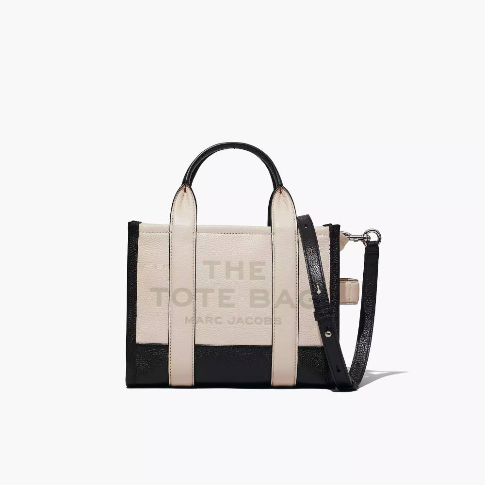 СУМКА MARC JACOBS THE LEATHER COLORBLOCK SMALL TOTE BAG IVORY MULTI