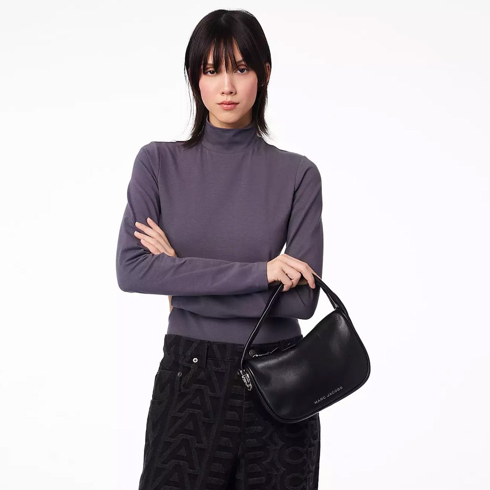 СУМКА  MARC JACOBS THE PUSHLOCK MINI HOBO BAG BLACK