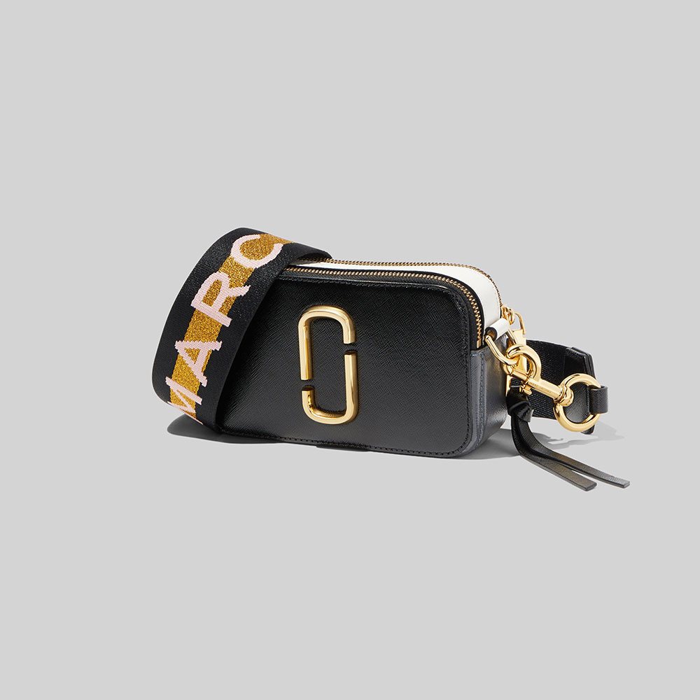 СУМКА MARC JACOBS LOGO STRAP SNAPSHOT NEW BLACK MULTI