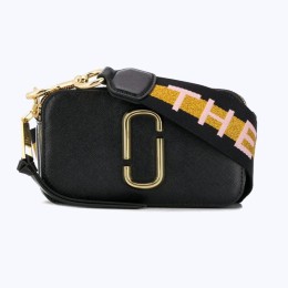 СУМКА MARC JACOBS LOGO STRAP SNAPSHOT NEW BLACK MULTI