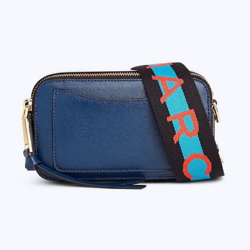 СУМКА MARC JACOBS LOGO STRAP SNAPSHOT BLUE SEA MULTI