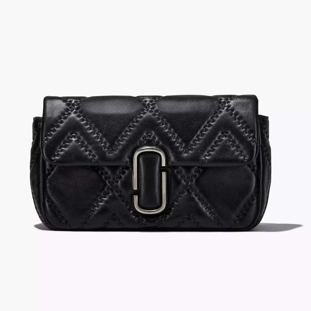 СУМКА THE QUILTED LEATHER J MARC LARGE SHOULDER BAG BLACK