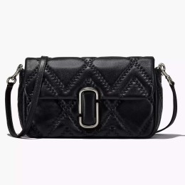 СУМКА THE QUILTED LEATHER J MARC LARGE SHOULDER BAG BLACK