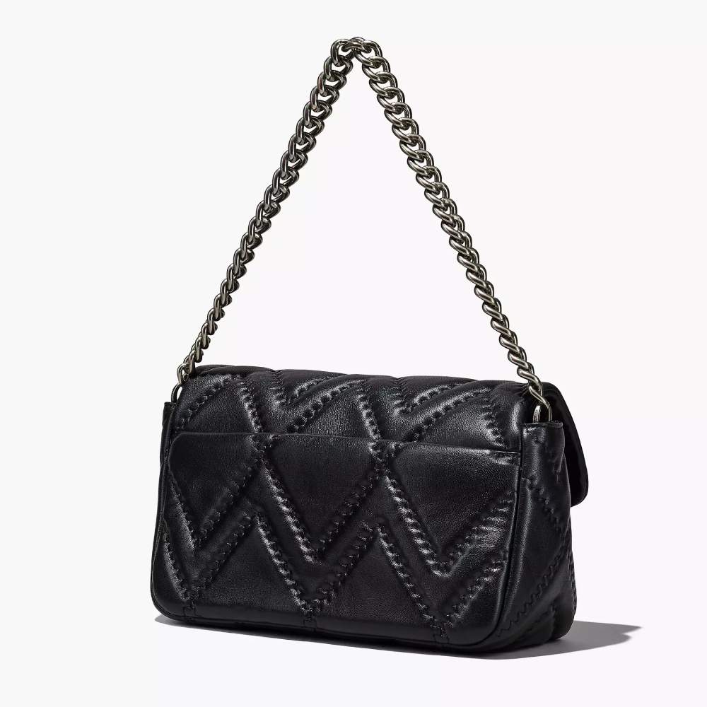 СУМКА THE QUILTED LEATHER J MARC LARGE SHOULDER BAG BLACK