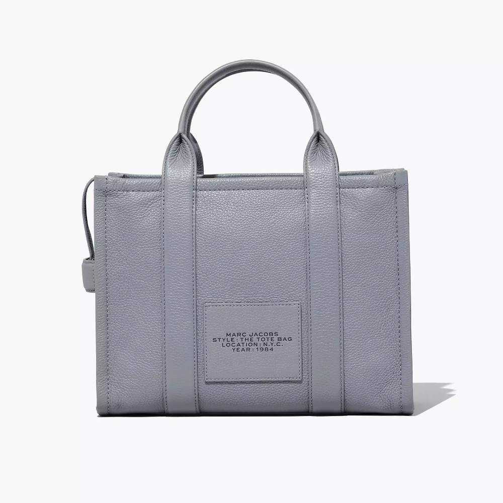 СУМКА MARC JACOBS THE LEATHER MEDIUM TOTE BAG WOLF GREY