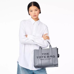 СУМКА MARC JACOBS THE LEATHER MEDIUM TOTE BAG WOLF GREY