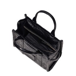 СУМКА MARC JACOBS THE MEDIUM CROC-EMBOSSED TOTE BAG BLACK