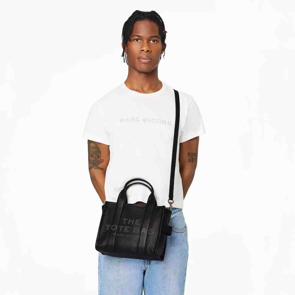 СУМКА MARC JACOBS THE LEATHER SMALL TOTE BAG BLACK