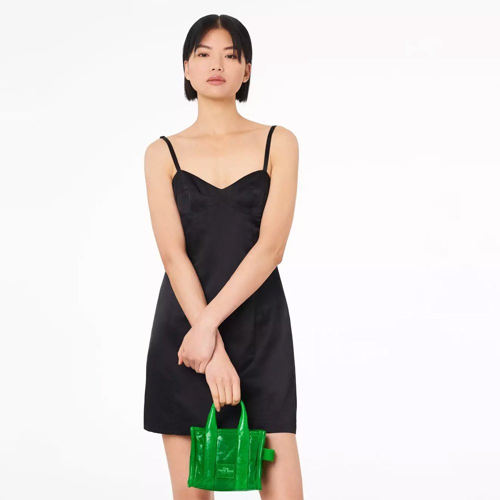 СУМКА MARC JACOBS THE SHINY CRINKLE MINI TOTE FERN GREEN