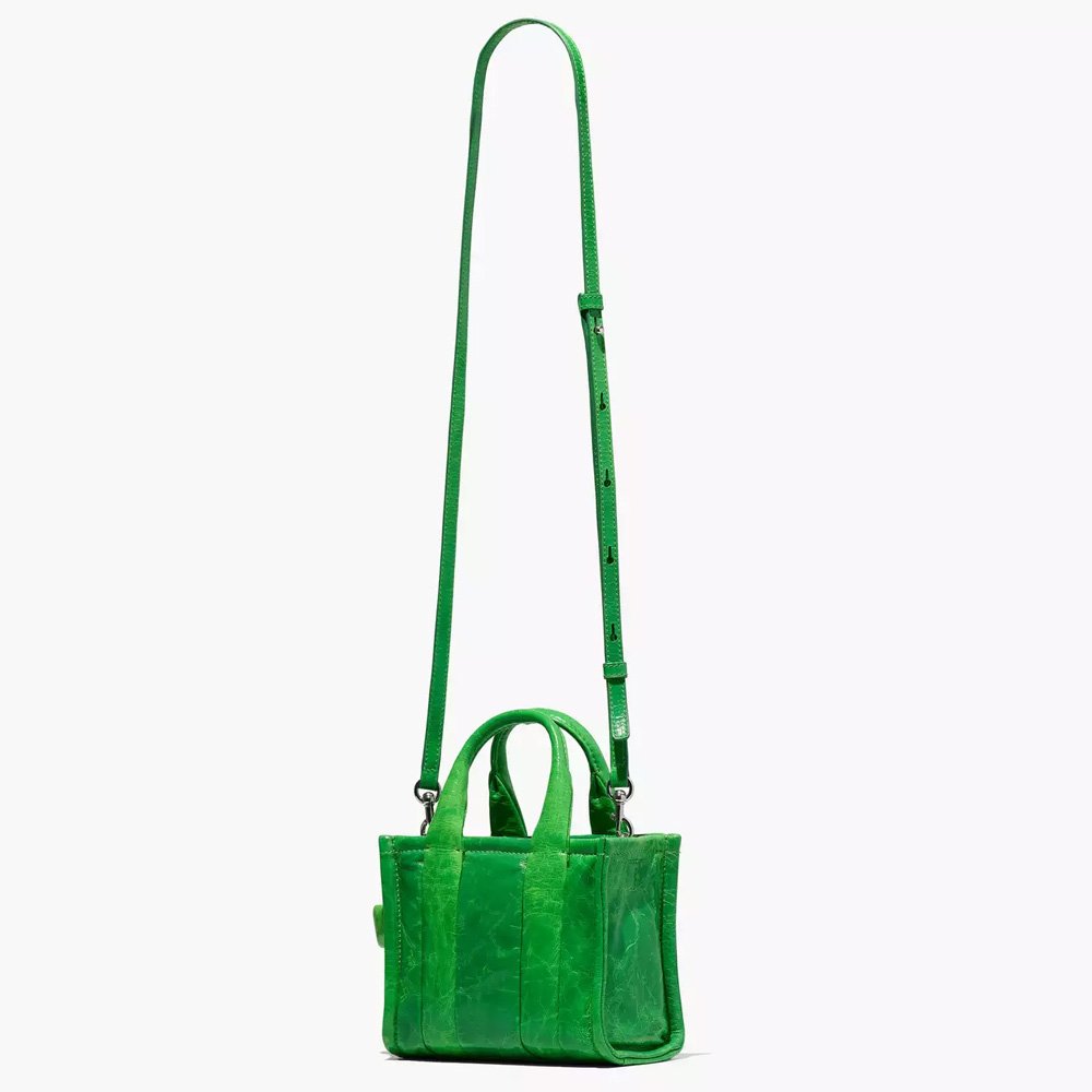 СУМКА MARC JACOBS THE SHINY CRINKLE MINI TOTE FERN GREEN