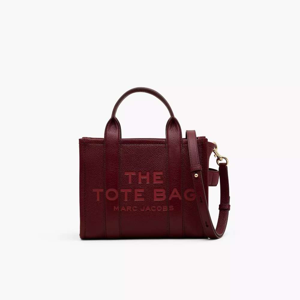 СУМКА MARC JACOBS THE LEATHER SMALL TOTE BAG CHERRY